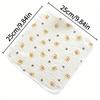 5/10/20pcs All Cotton Gauze Small Towels,Four-Layer Hemmed Pure Cotton Design,Face Towel,Drool Towel, For Shower,Travel -Easter,