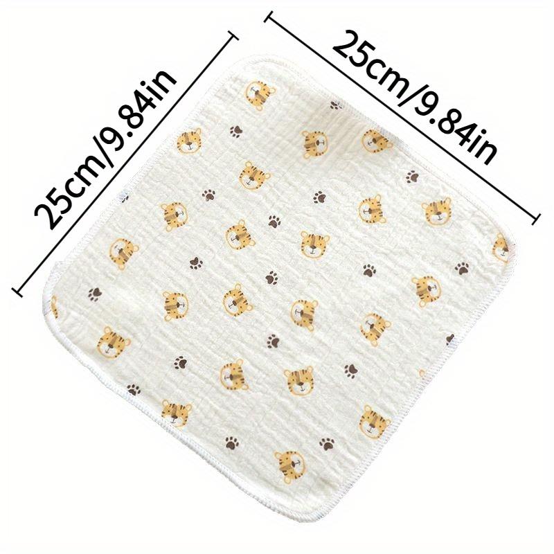5/10/20pcs All Cotton Gauze Small Towels,Four-Layer Hemmed Pure Cotton Design,Face Towel,Drool Towel, For Shower,Travel -Easter,