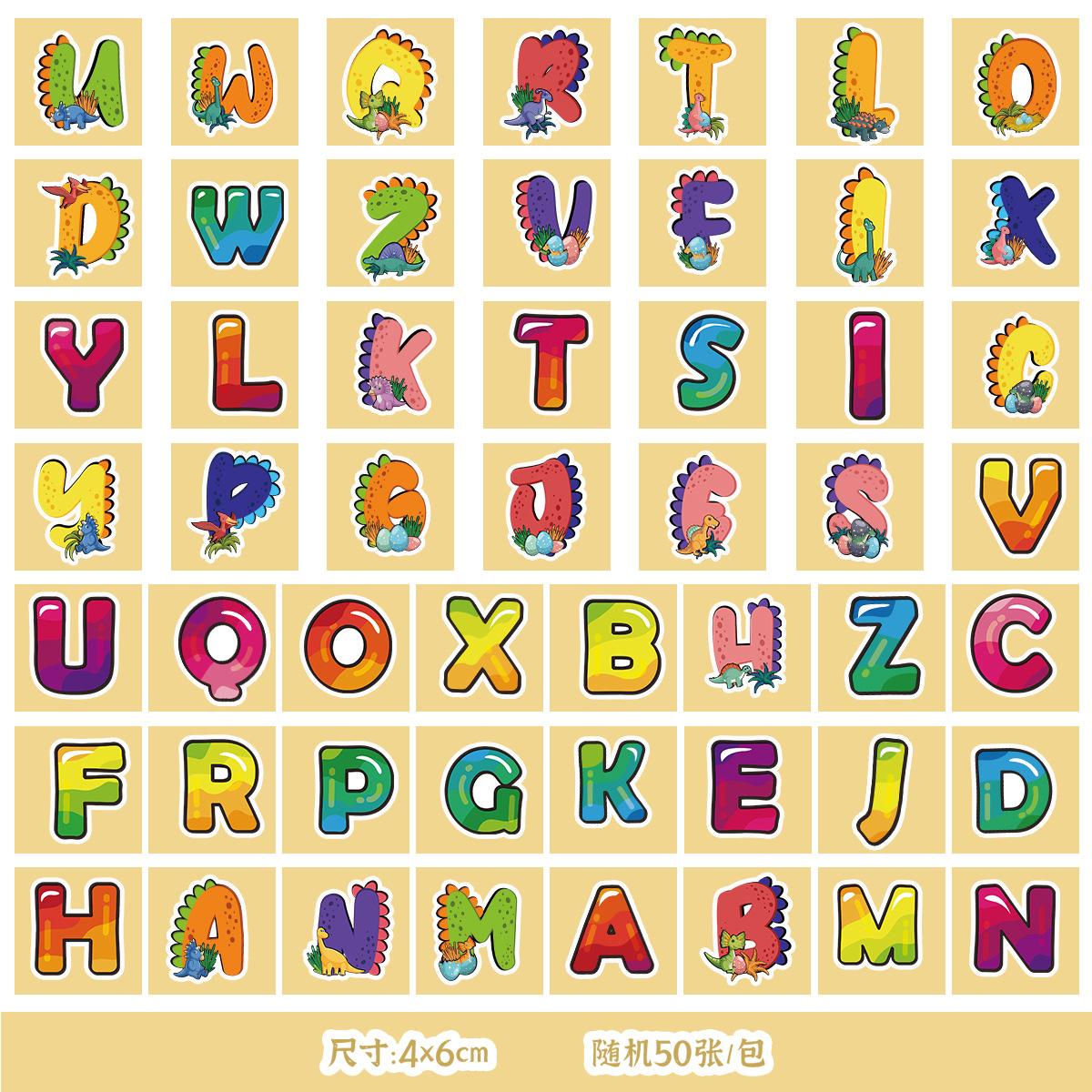 

50 Nordic Style English Letters Graffiti Stickers Suitcase Guitar Decoration Waterproof Stickers DIY Hand Account Stickers