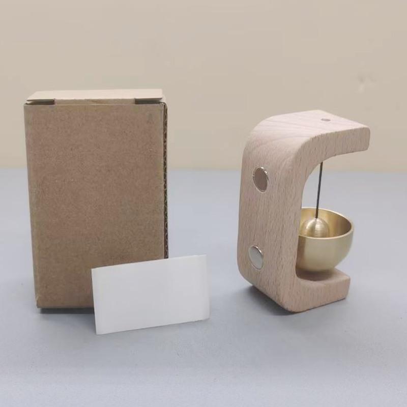 Dopamine-Style Magnetic Wooden Doorbell: Chinese-Inspired Wind Chime for Shop Entrances