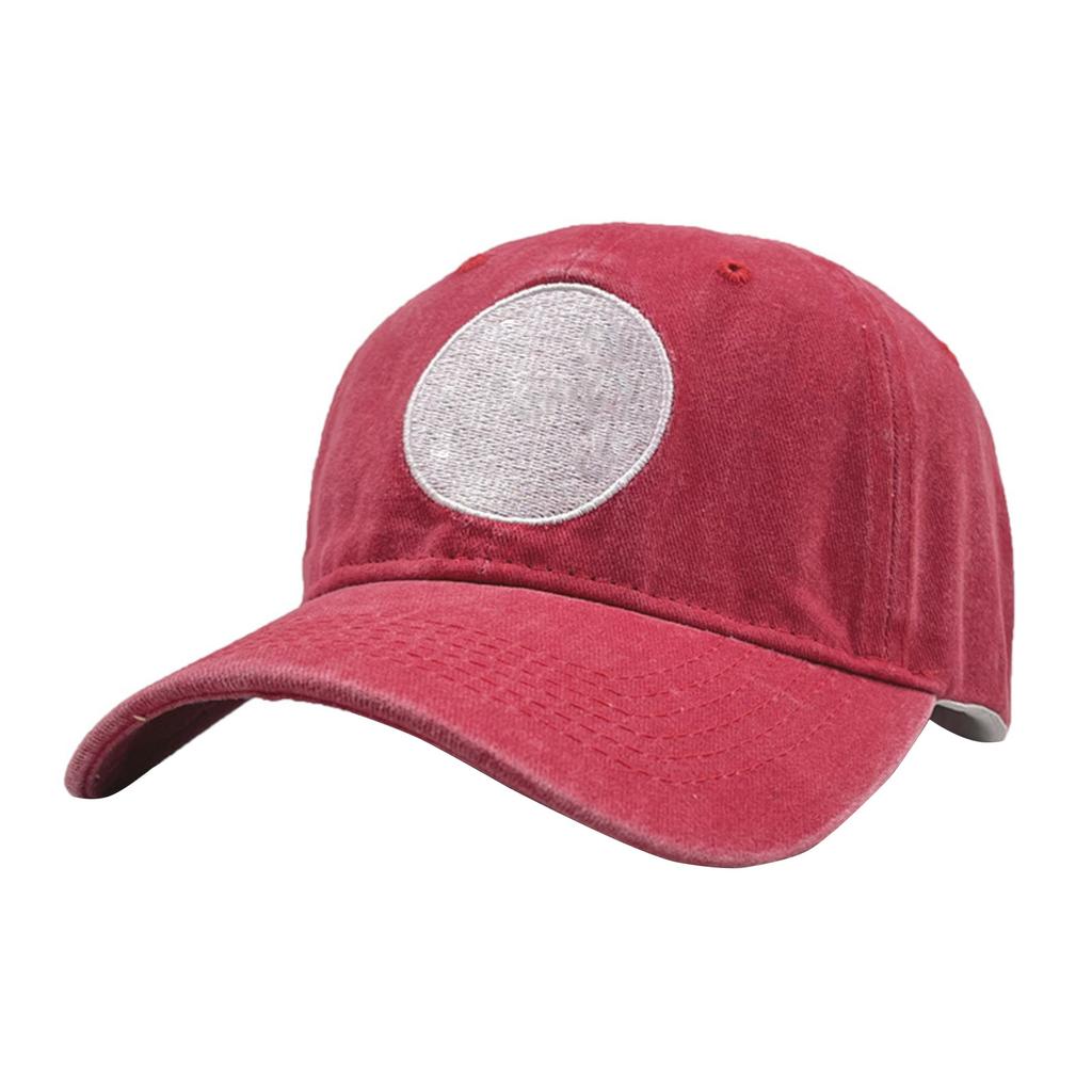 Washed Letter Embroidered Baseball Cap Cartoon Casual Hat Fashion Letter Sun Visor Hat