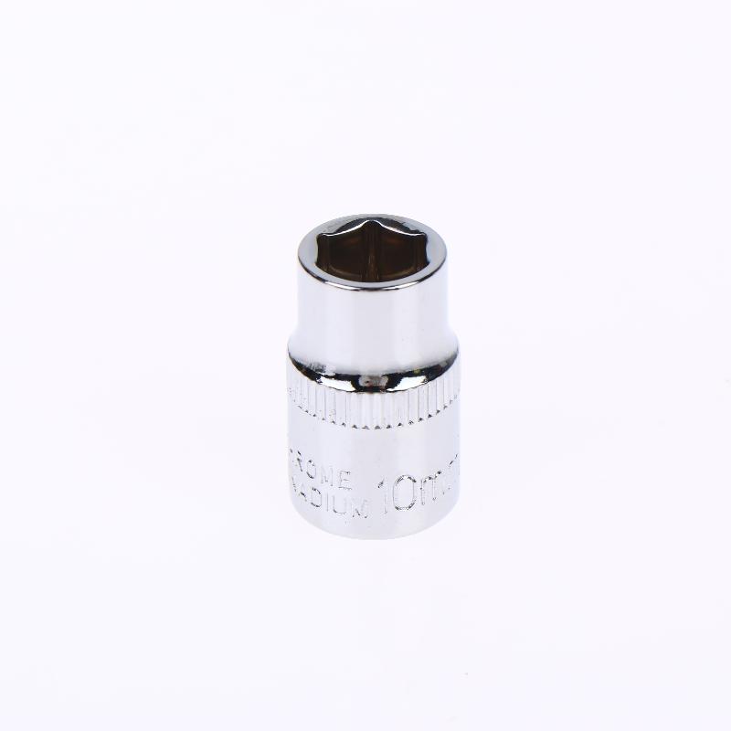 6-24Mm 3/8 Short Hex Socket Mirror Polished Chrome-Plated Steel Hex Socket Wrench Head For Auto Repair Home Tool