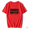 2024 Unisexs The Office Dunder Mifflin Short Sleeve Crew Neck Tshirt Streetwear Casual Tee