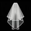European Double Layer Tulle Bridal Veils with Hair Comb for Weddings & Bachelorette Parties