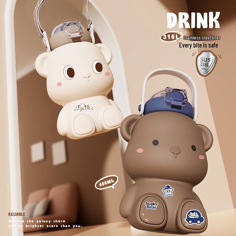 Changbaosen Cute Cartoon Insulated Straw Cup