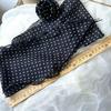 Y2K Black Polka Dot Rose Irregular Long Scarf - Sexy, Versatile Millennial Style for Bloggers
