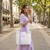 New Rabbit Canvas Bag Cartoon Large Capacity Tote Bag Versatile Floral Shoulder Bag Student