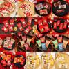 100pcs Handmade Snowflake Crisp Packaging Bag Transparent New Year Sealing Bag  Snack