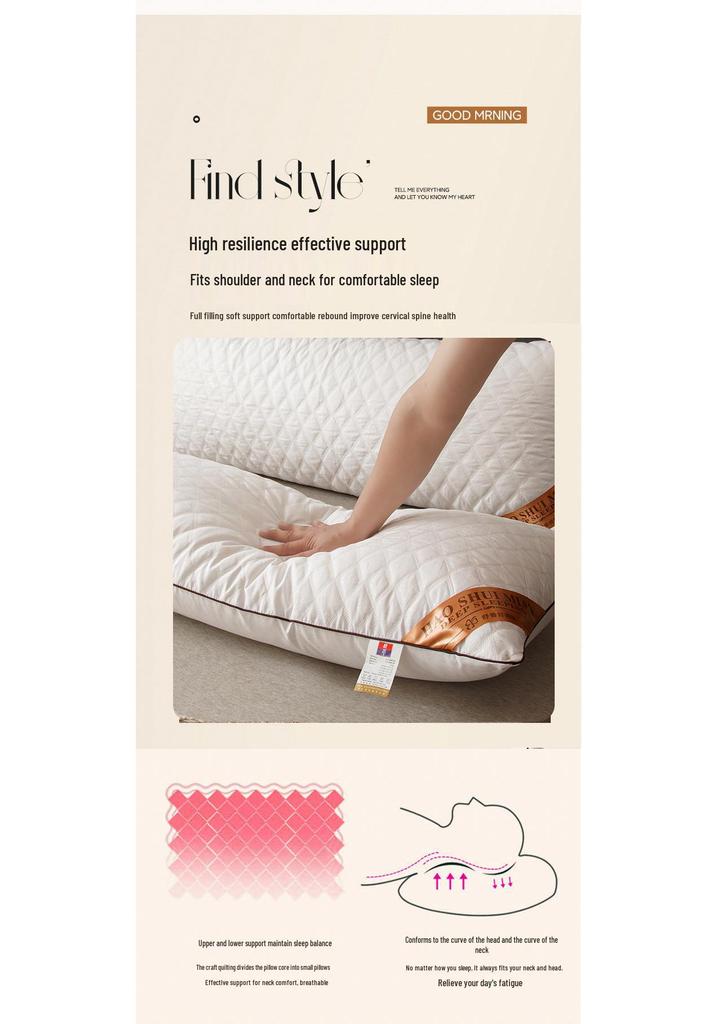 Couple's Long Double Pillow: Home Use, Sleep Aid, Integrated for Couples & Parent-Child, 1.2m/1.5m