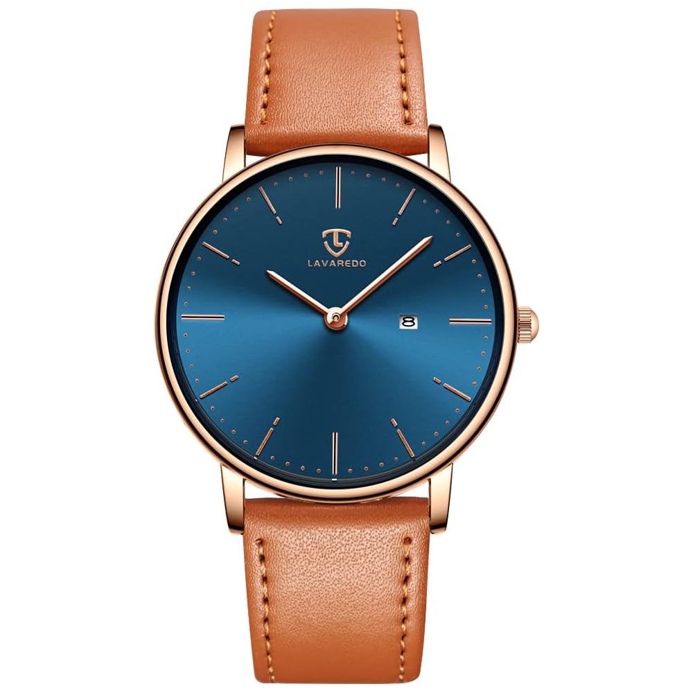 Ben Nevis Men s Casual Analog Watch Blue Orange Slim Waterproof Date Display Leather Strap Quartz