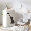 Creative Artistic Solid Color Cat and Butterfly Wall Sticker for Bedroom Entryway Self-Adhesive Removable Decoration