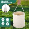 Heavy Duty Tool Canvas Bucket  With Load-bearing Hook Holder for Landscaping Construction Site Welding Building