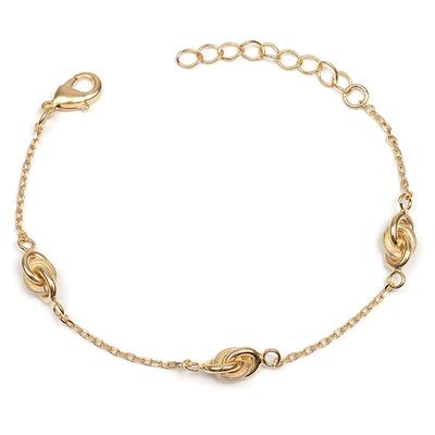 [R3673] - Gold Plated Bracelet 'Forçat Double Antillais' Gold - 10x6 Mm