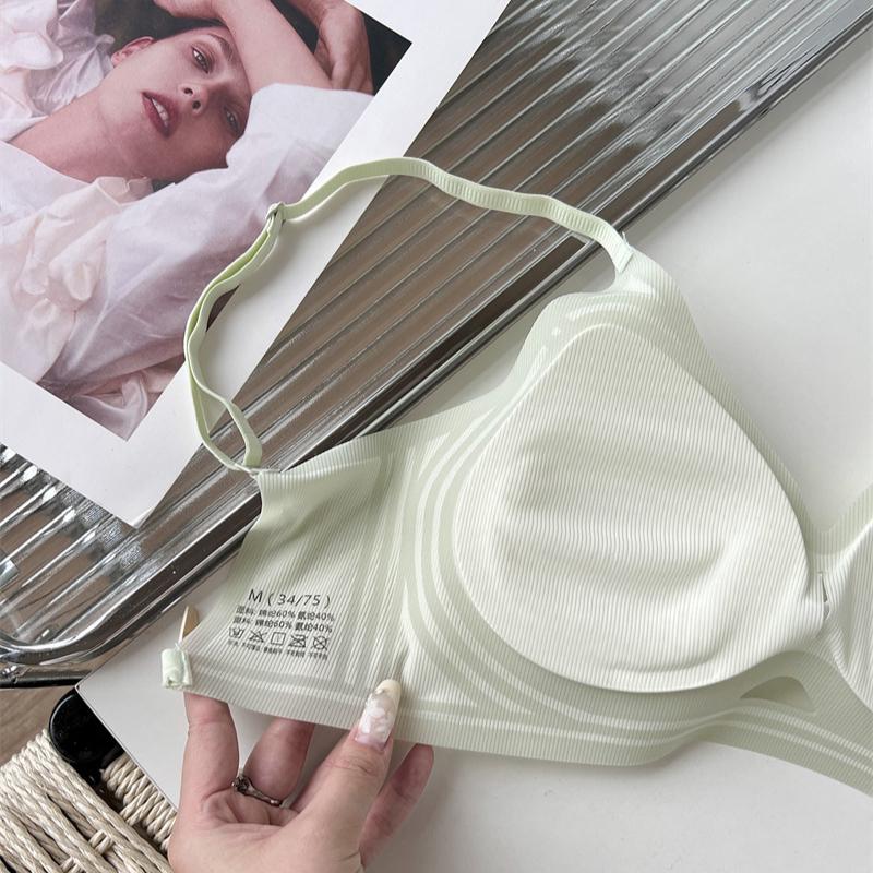 Letní push-up bezešvá podprsenka bez kostic Krásná záda Tenká podprsenka proti povislým prsům