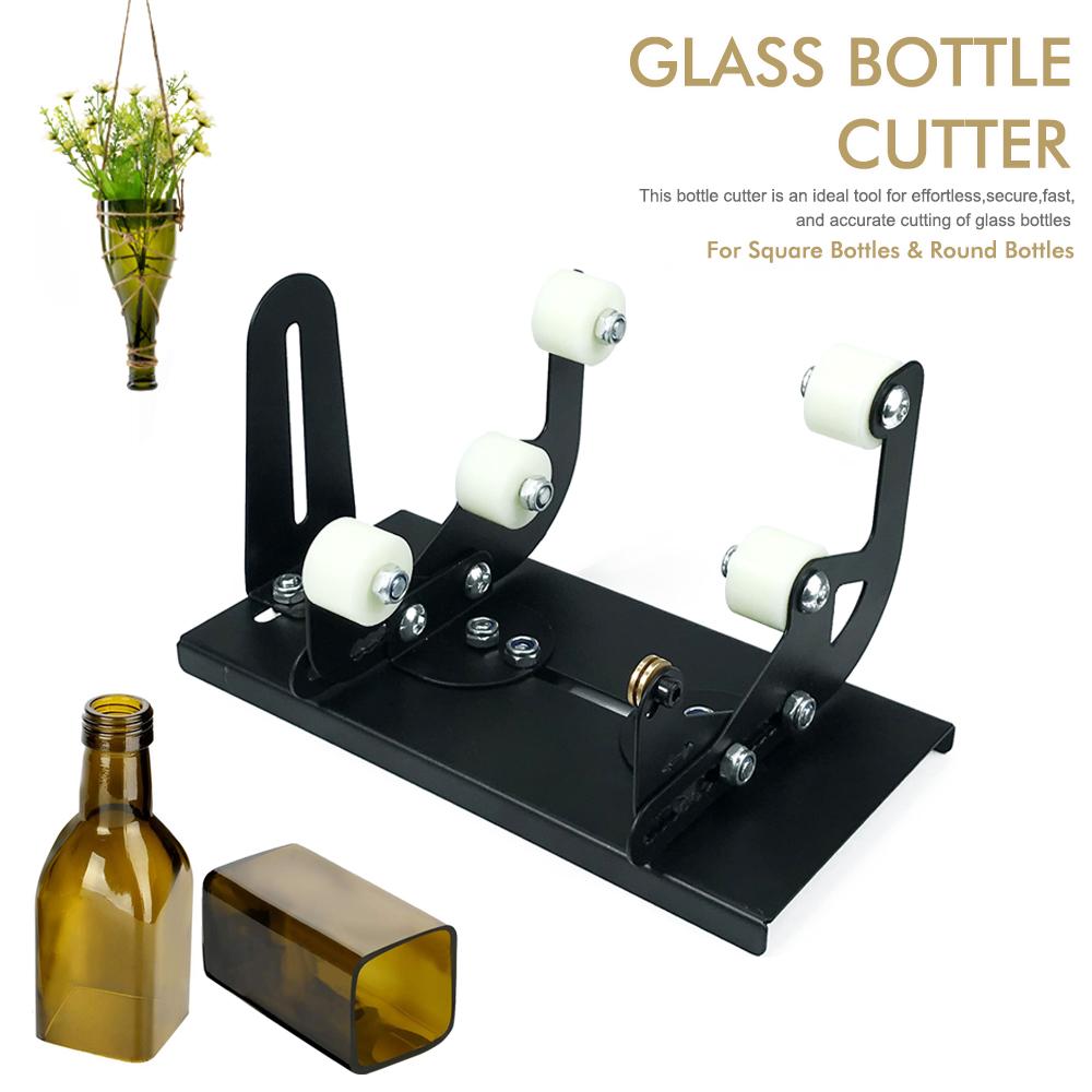 DIY Glass Bottle Cutter Tool Square Round Wine Beer Glass Sculptures Cutter Machine for Beer Glass Cutting Bottles Holder