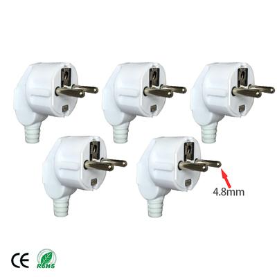 16A EU 4,8 mm Wechselstrom-Stromkabelstecker, Stecker für Kabelsteckdosen, Adapter, Verlängerungskabel, Anschlussstecker