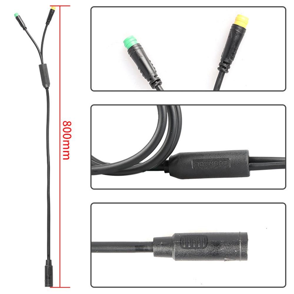 Vodotěsný 1T2 prodlužovací kabel pro displej Palec plynu pro BBS01 BBS02 BBSHD MiD-motor pro elektrické kolo Konektor prodlužovacího vedení