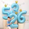 Gradient Color Crown Number Balloon Pillar, 32-40 Inch, First Birthday Party Decoration