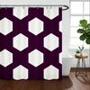Modern Black And White Dot Shower Curtain Geometric Circle Design 2D Digital Print Polyester Bath Curtain With Hooks