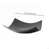 Brushed Aluminum Decorative Tray | Subtly Textured Finish, Curved LowProfile Silhouette, Metal