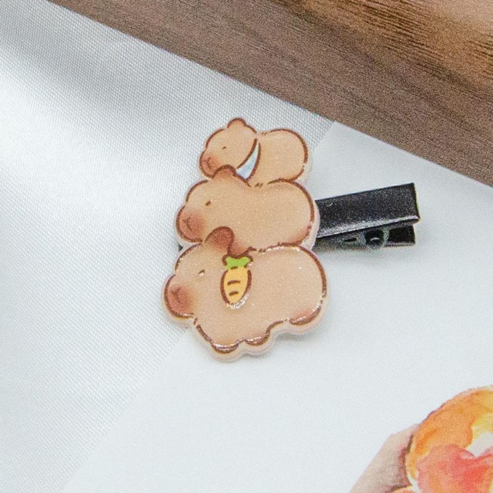 Cute Cartoon Duckbill Clip Waterproof Animal Barrettes Gifts Capybara Hairpin  School