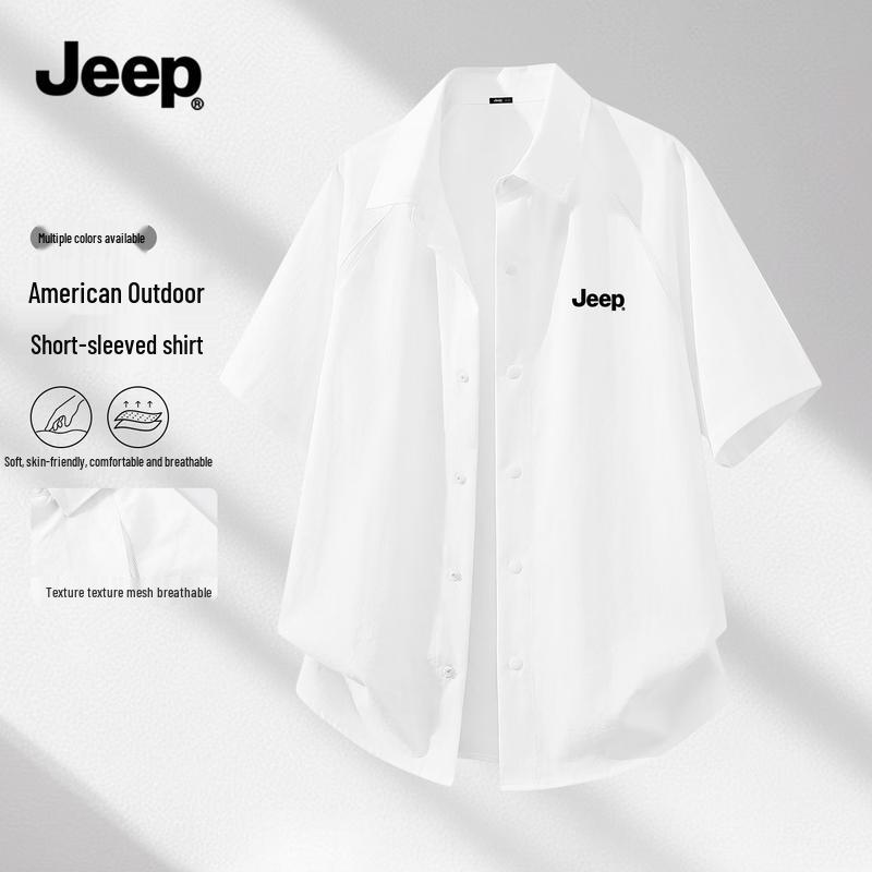JEEP Men s Mesh Breathable Short Sleeve Shirt L