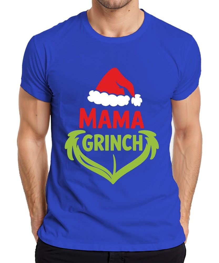 Mama Grinch Christmas Gift Hat Green Heart Family Funny Unisexs Tshirt