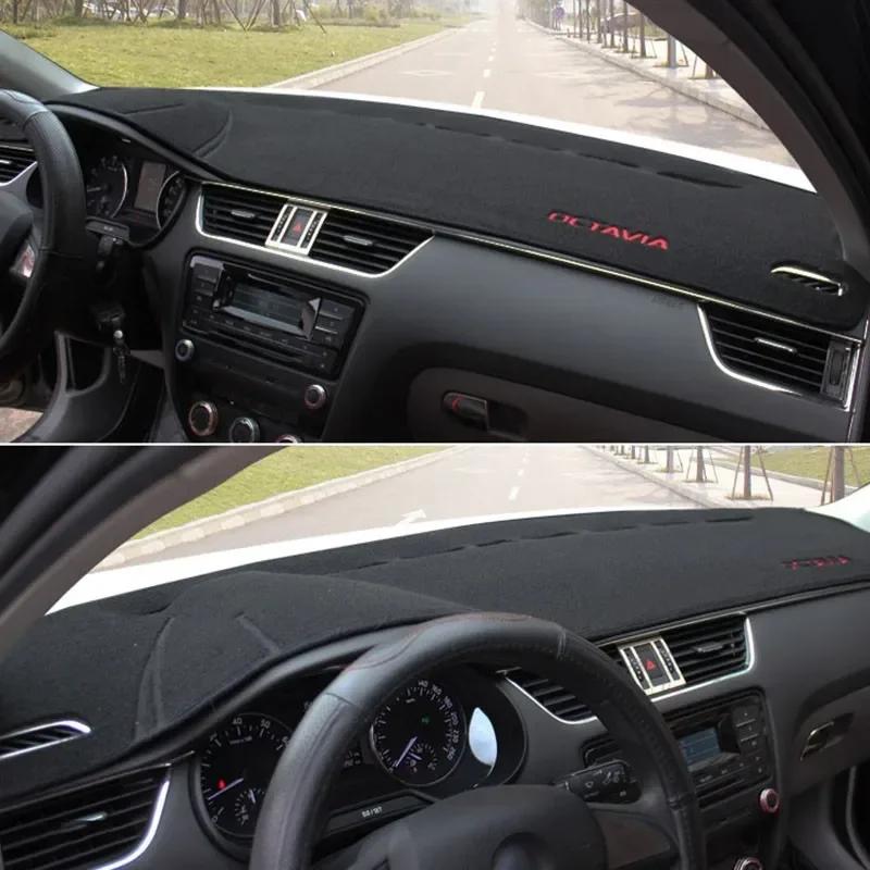 For Skoda Octavia A7 MK3 5E Car Dashboard Cover Mat Avoid Light Pad Instrument Panel Carpet 2015-2017 2018 2019 2020 Accessories