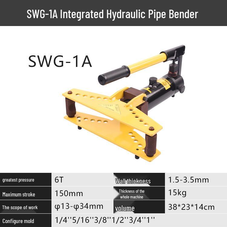 Electric Hydraulic Pipe Bending Machine for 1-4 inch Seamless, Galvanized, Steel & Split Pipes (Manual SWG)