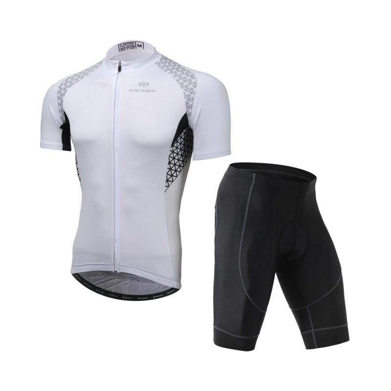 XINTOWN Mens Short Sleeve Cycling Jersey Set Breathable Clothing