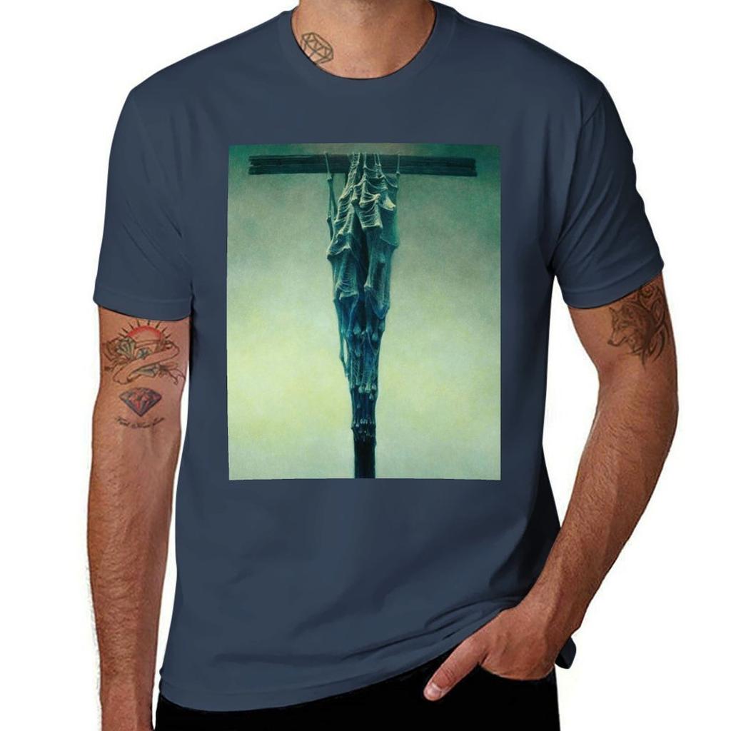Beksinski Zdzisaw Beksiski Creepy Art Horror Art Weird Art Tshirt Plus Size Comfort Fit Tee
