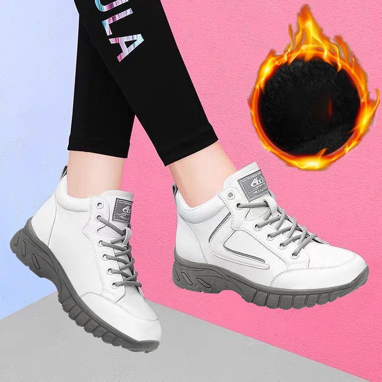 Women PU Athletics Running Shoes Female Winter Non-slip Casual Sneakers Ladies Sport Jogging Shoes