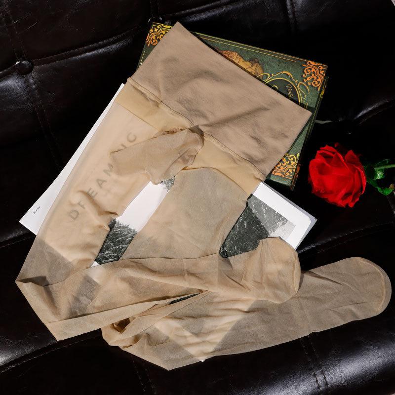 Sexy Penis Pouch Pantyhose Men'S Elastic Invisible Stockings Ultra Thin Seamless Tights See Through Lingerie High Waist Leggings