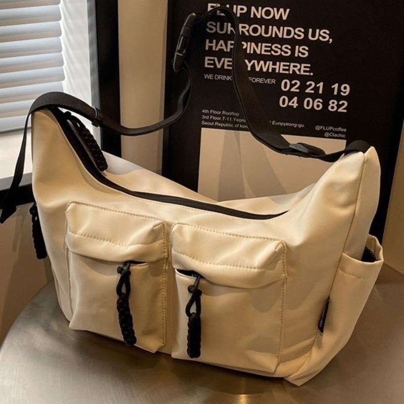 New trendy fashion women's shoulder bag large capacity messenger bag tooling style casual cloth bag