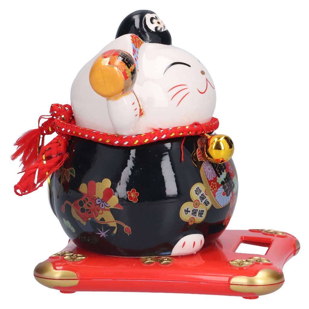 6in Fortune Cat Ceramic Waving Lucky Cat Ornament Home Decoration for Bedroom Car OfficeType 3