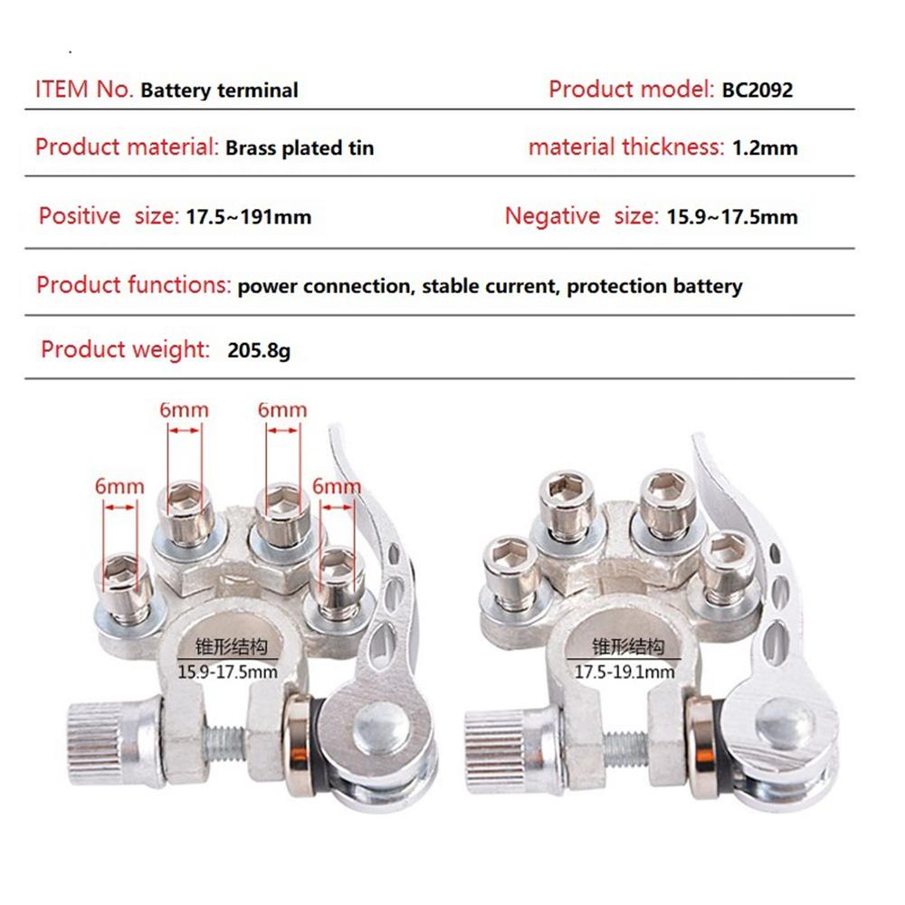 1 Pair Of Car Tools Quick Disconnect Battery Tool Main Cable Terminal Closing Connector Clip 12v 6v 24v Car Boat Tractor Truck