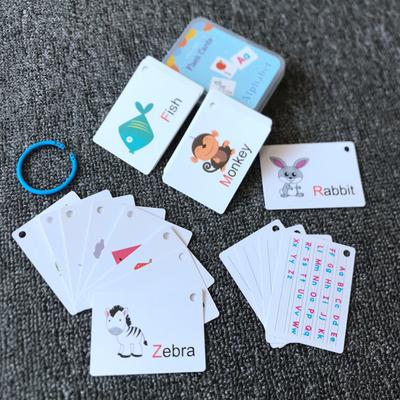 27Pcs/20Pcs/30Pcs Baby Flash Card Thickened Eye Protection Improve Logic Early Learning Flash Card Animal Number Alphabet Card Kit for Newborn