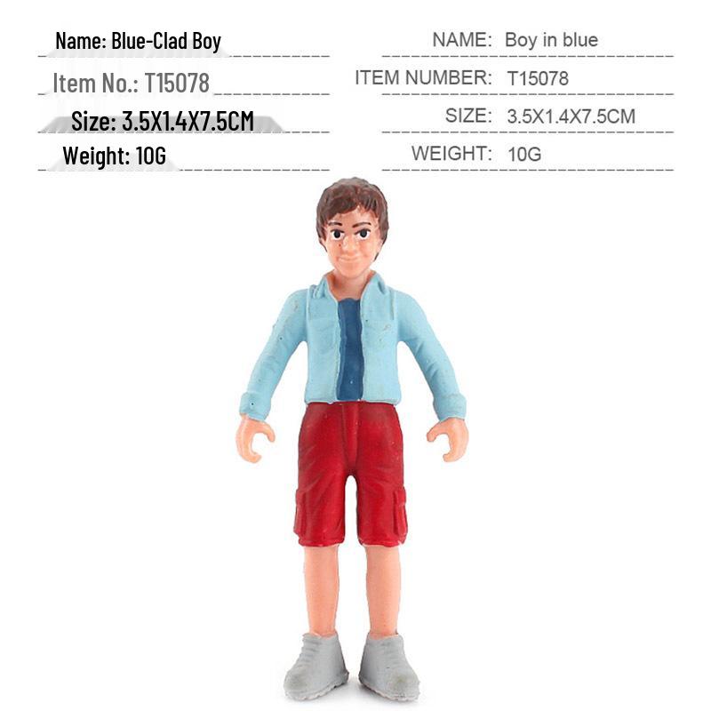 Cross-Border Farm Scene Worker Doll: Female Farmer with Shovel Ornament for Model Landscaping