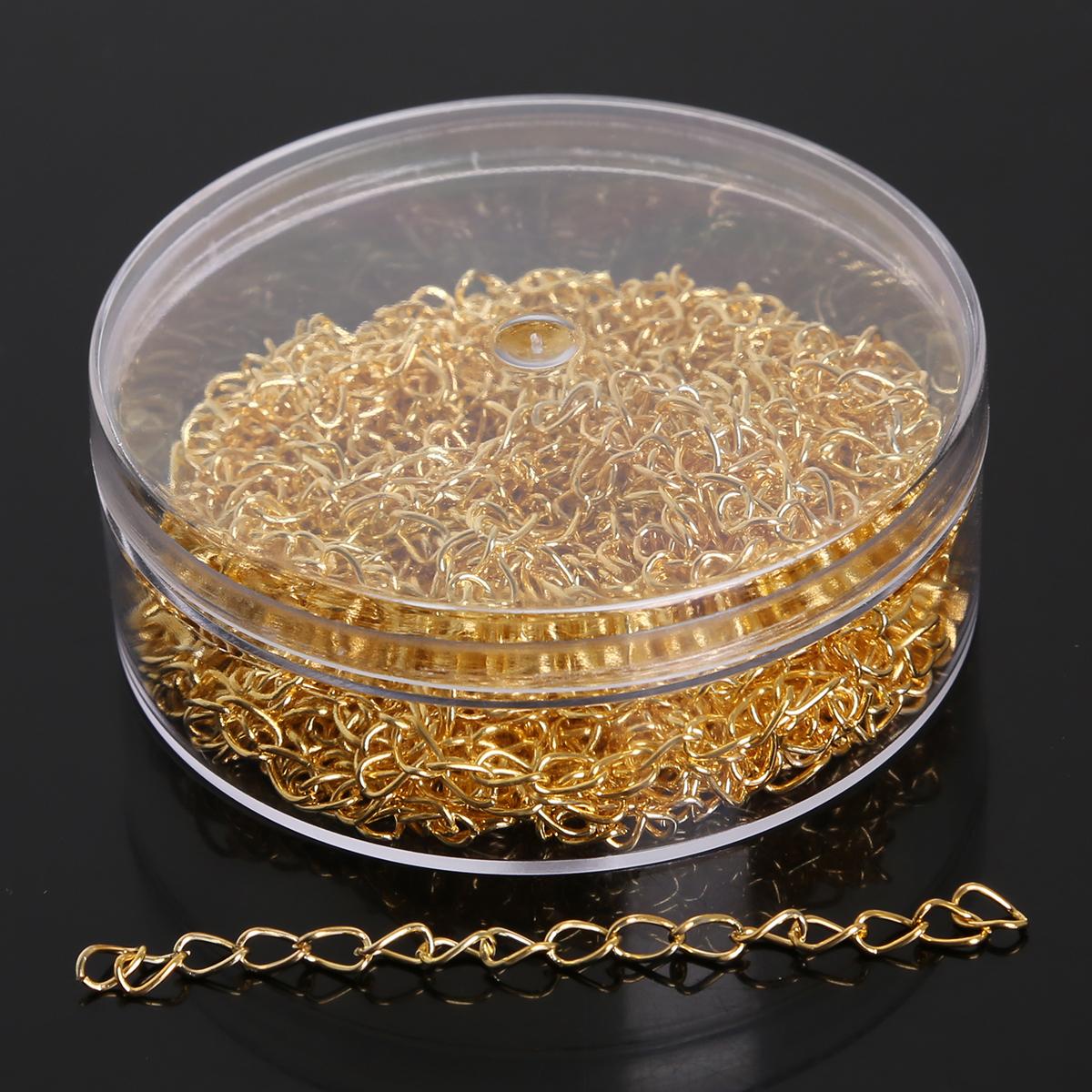 

100-500 шт. кольцо для прыжков, удлиненные цепочки, булавки, хлопки, крючки для сережек, бусины, шапки, коробка, упаковка для ювелирных изделий «сделай сам», фурнитура 4x70mm 100pcs