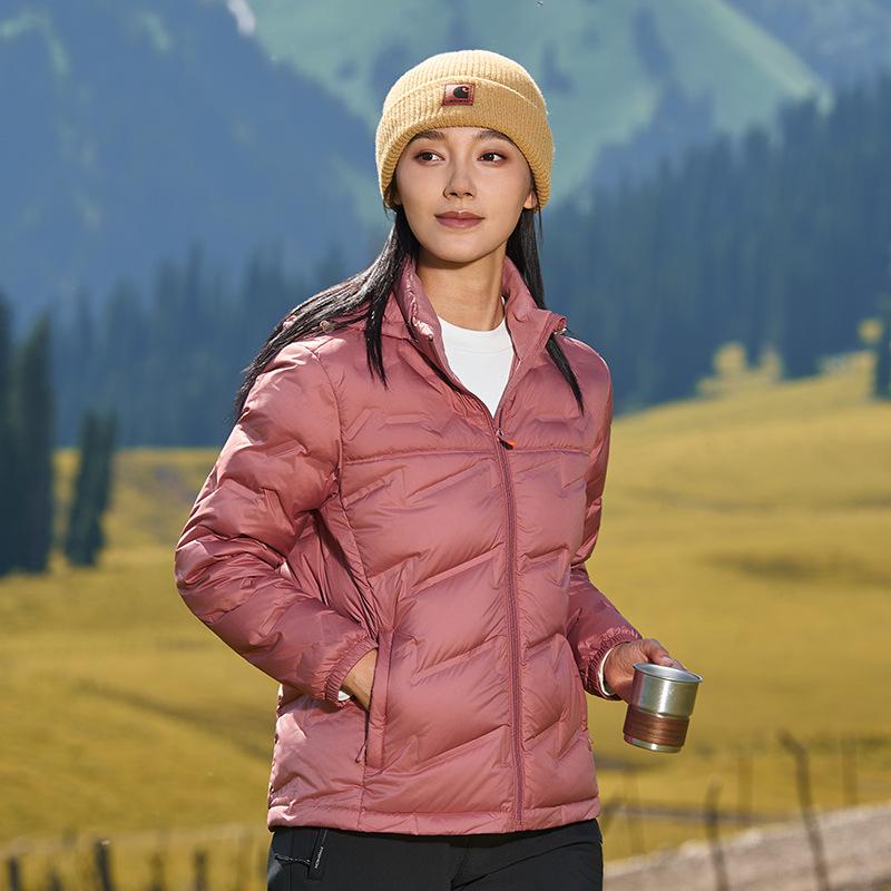 Women s Hooded Lightweight Windproof Down Jacket - 80% White Duck Down 5XL