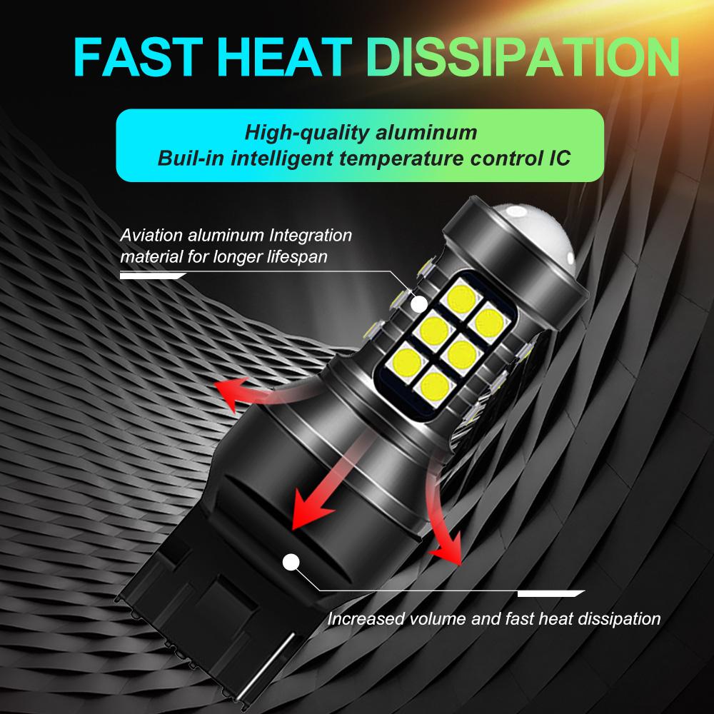 2pcs S25 1156 P21W BA15S LED 1157 BAY15D BAU15S PY21W T20 LED 7440 7443 W21W 3157 3057 P27/7W Led Bulbs for Turn Signal Light Bulbs 7