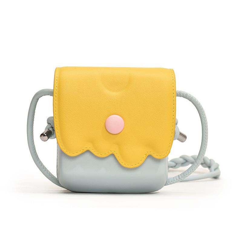 Stylish Mini Shoulder Bag For Kids With Vibrant Color Blocking And Breathable Material