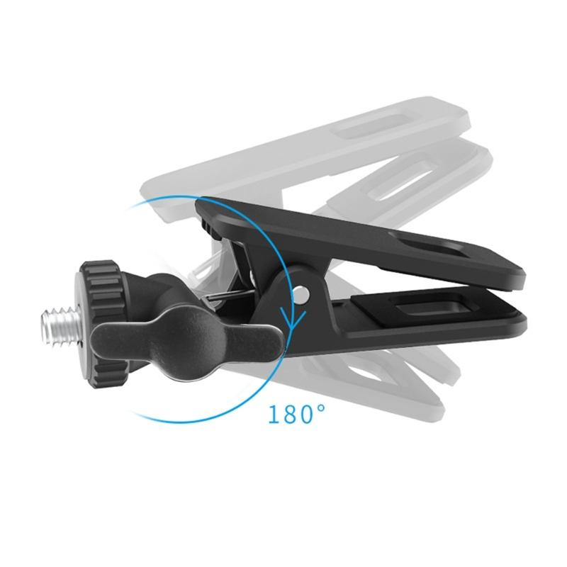 Tripod Camera Clip Clamp with 360 Degree Swivels Clip Camera Mount Photography Accessories Clamp 1/4'' Screw Clamp