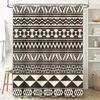 Black White Geometric Shower Curtain Bathroom Decor Waterproof Fabric Modern Design For Home