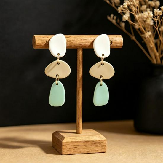 European & American Geometric Metal Dangle Earrings - Bohemian Style Accessory