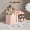 Rotating Light Luxury Skincare Organizer with Pen Holder