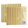 Gold Transparent QC Passed Stickers - Self-Adhesive Product Inspection Labels