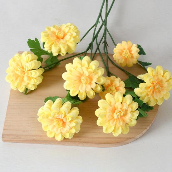 Künstliche Chrysanthemenblume Langer Stiel Realistischer Künstlicher Calendula Blumenstrauß für Vase