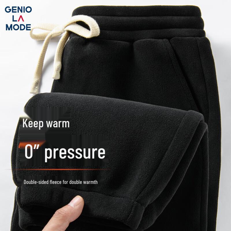 

GENIOLAMODE Men s Fleece-Lined Winter Joggers 3XL