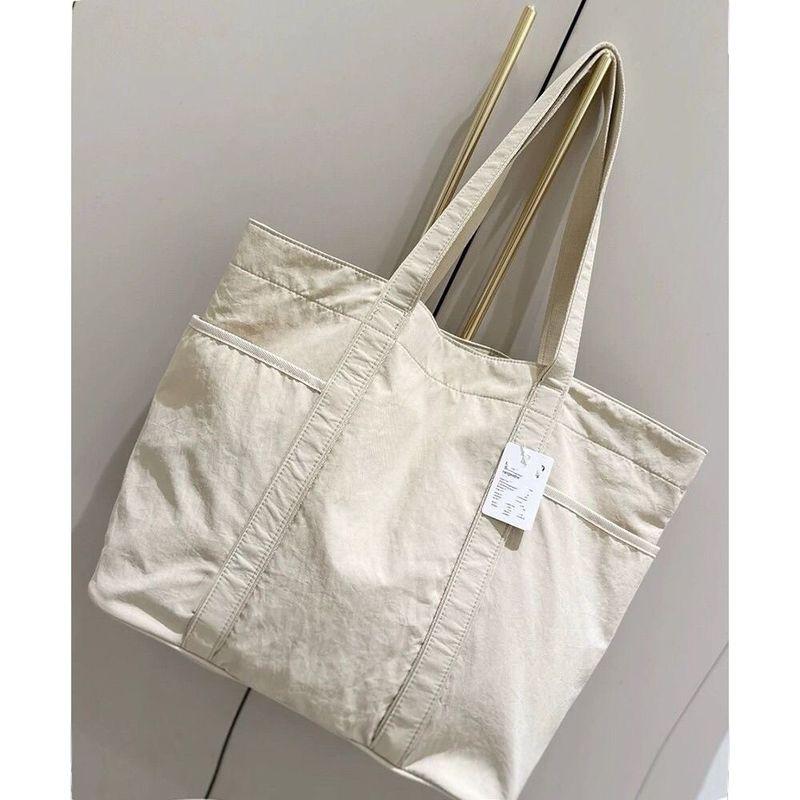 

Сумка-тоут для поездок на работу, универсальная, повседневная, для йоги, спортивная, на плечо, легкая, простая, 2025, большая вместимость, сумка-тоут Beige